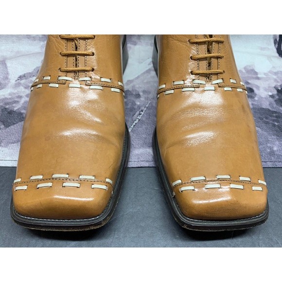 Marco Vicci Premium Oxford Shoes Mens 10.5M ALTIMA Light Brown Stitched Brogue main image 6
